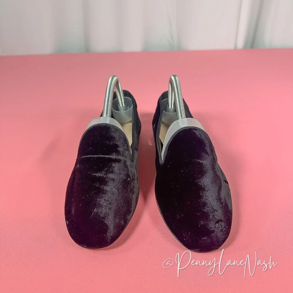Aldo Danilova Velvet Flat Shoes Size 7.5 Black - Picture 3 of 8